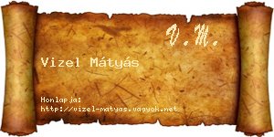 Vizel Mátyás névjegykártya